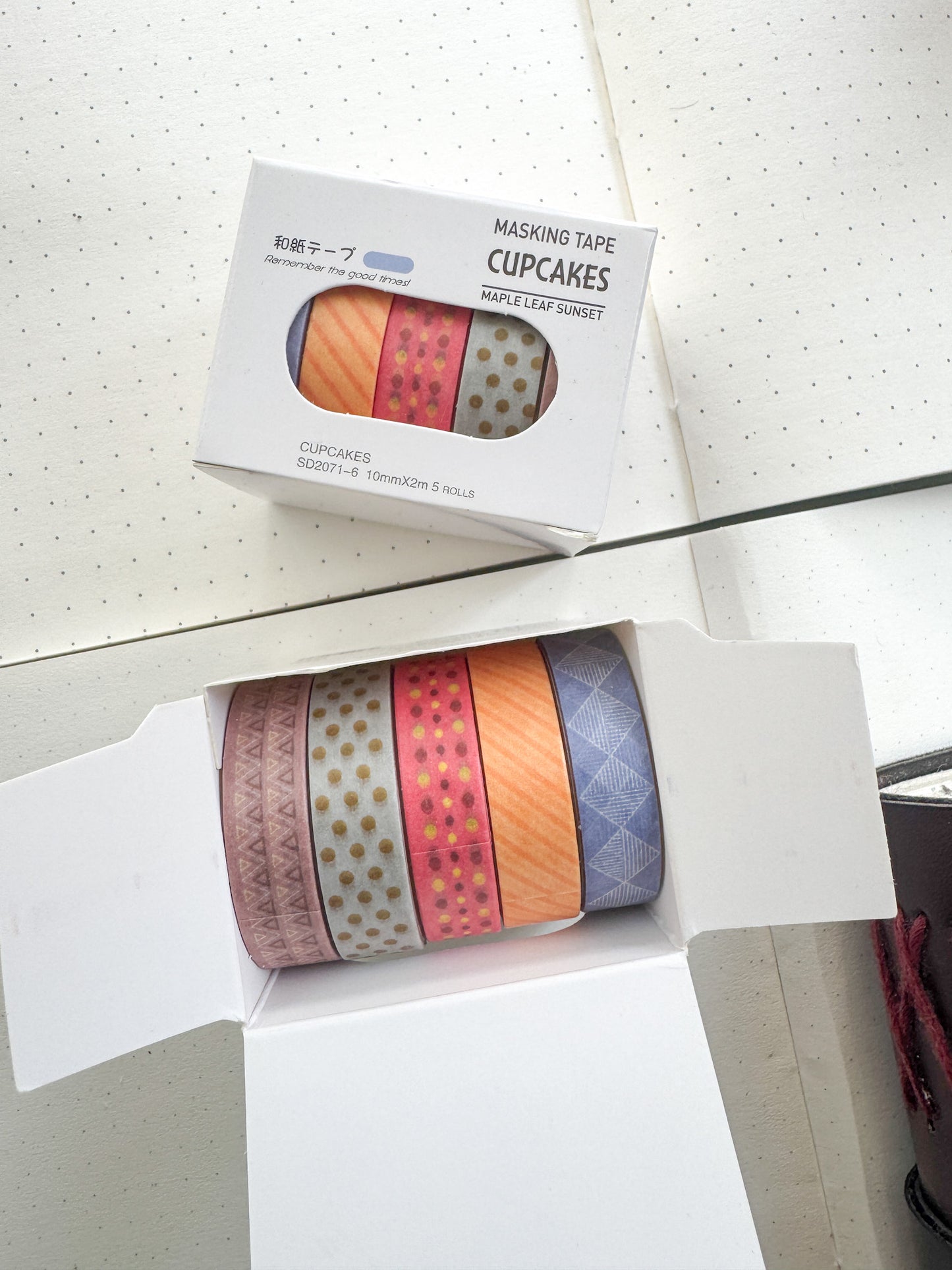 Sd2071-6 Red Bean Paste Series Washi Tape Set Paper Tape| 1cm* 2m set of 5