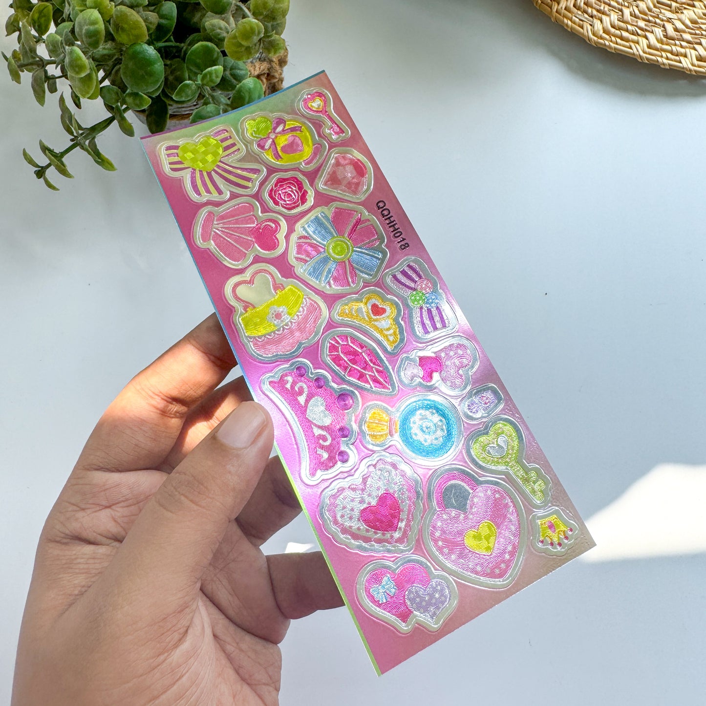 Qqhh018 Kids Pink Ribbon Sticker | For Kids