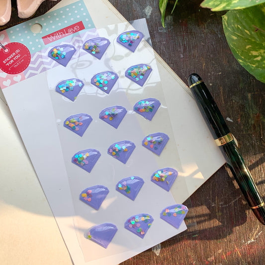 Puffy Sequins Diamond Sticker | For Kids