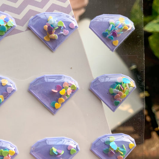 Puffy Sequins Diamond Sticker | For Kids