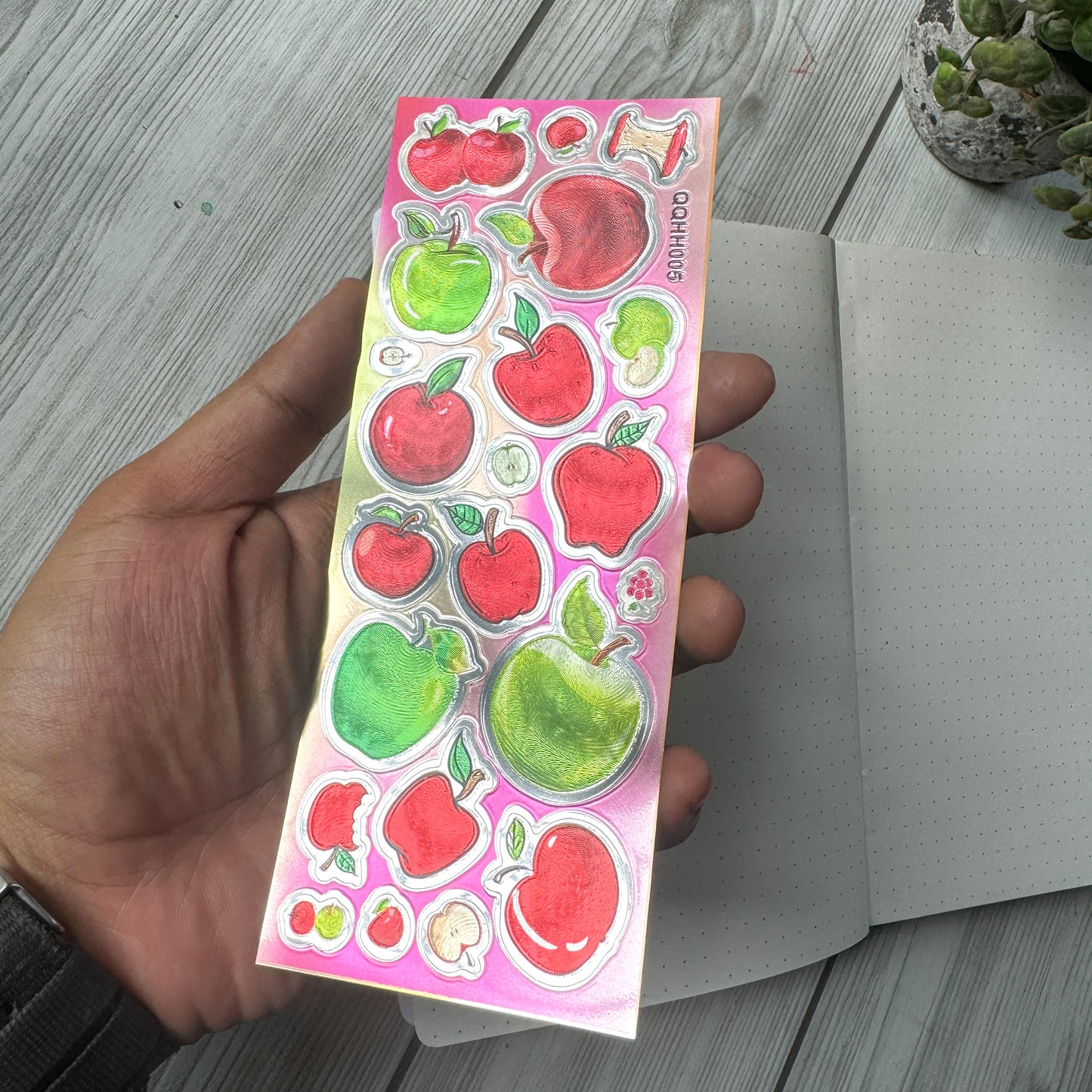 Qqhh005 Apple Glowing Sticker | For Kids