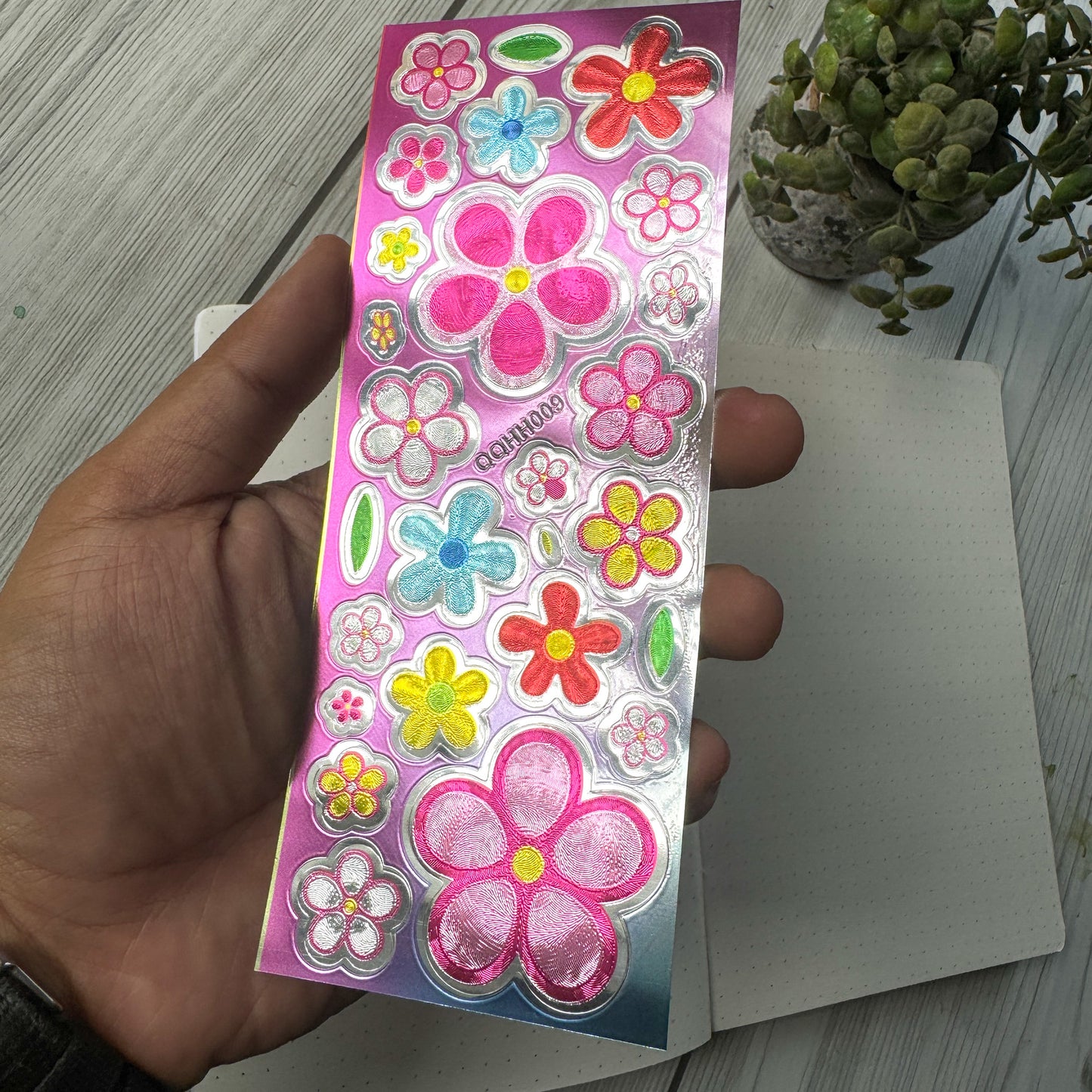 Qqhh009 Flower Glowing Sticker | For Kids
