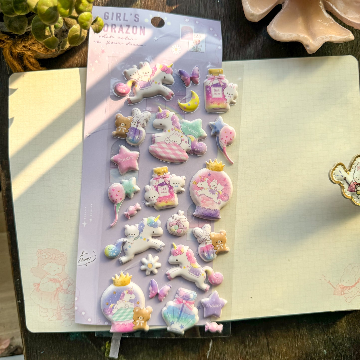 SLAUK 3 - 3D Puffy Decorative Stickers Unicorn | 1 sheet