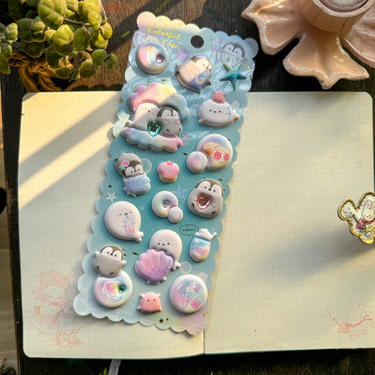 SL-ANT 07 -  Kawaii Decorative Fluffy Sticker 3D