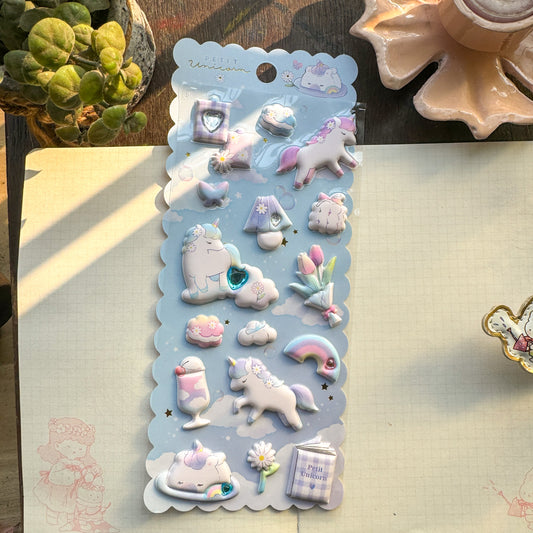 SL-ANT 12 -  Kawaii Decorative Fluffy Sticker 3D