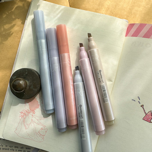 Q1301 Sugar Pastel Highlighter set| 6 Color