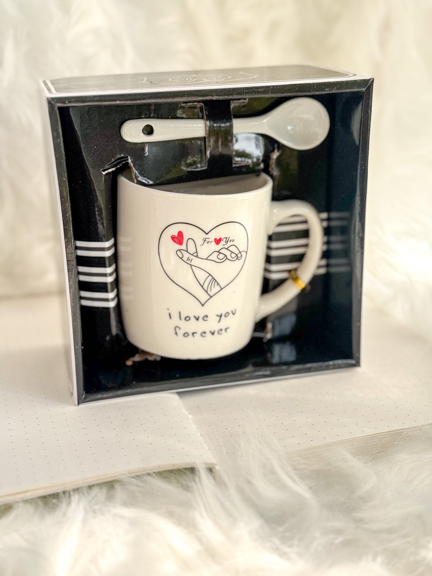 Kv0307-m24 MUG Elegant Cup With Spoon For Gifting