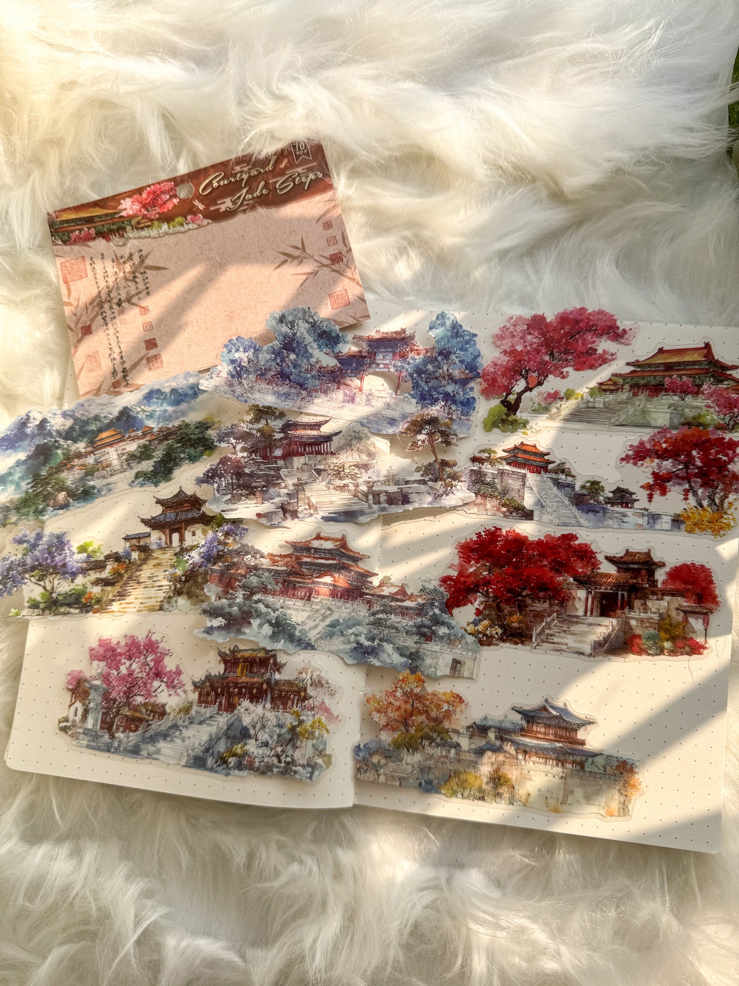 Szyt601 Water Colour Pictures Transparent Sticker | 10 pcs