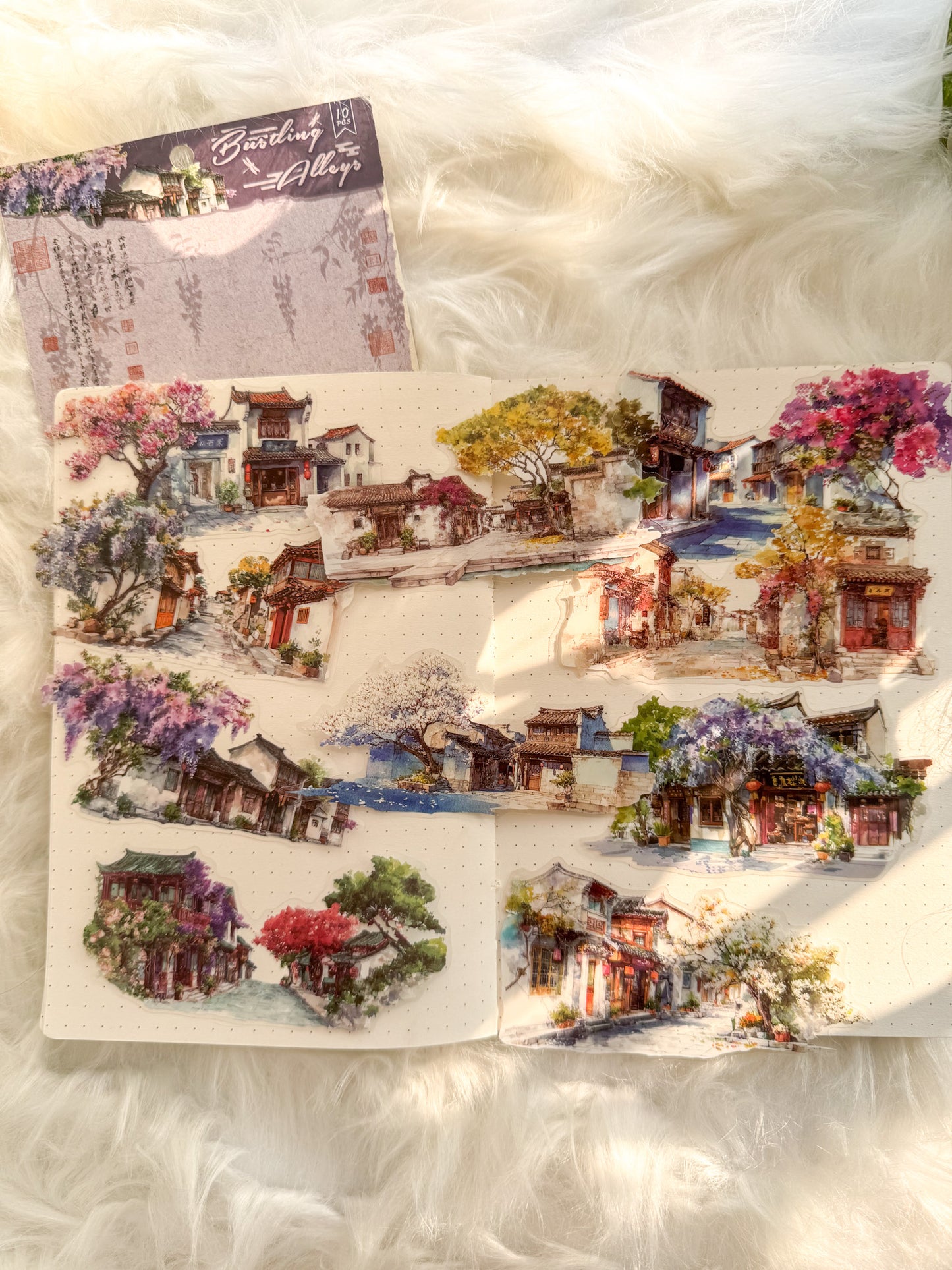 Szyt606 Water Colour Pictures Transparent Sticker | 10 pcs