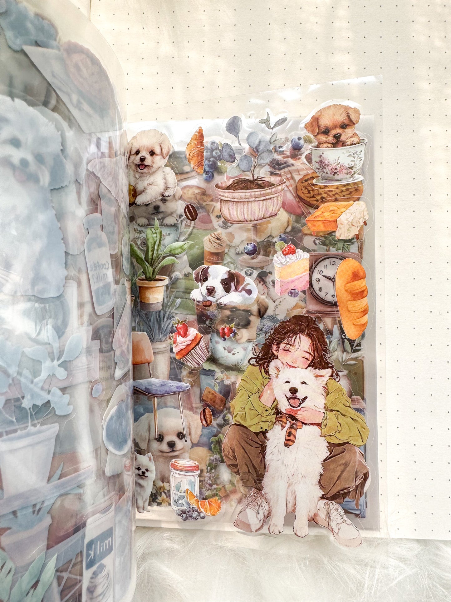 Bfmcl402 Coffee Time Sticker Transparent Book | Over 300 Stickers - 20 Sheets