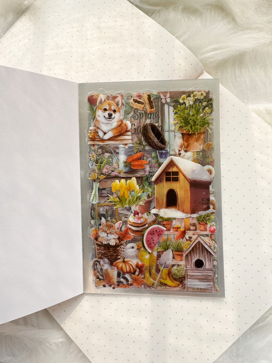 Bfmcl403 Song Of Soil Time Sticker Transparent Book | Over 300 Stickers - 20 Sheets