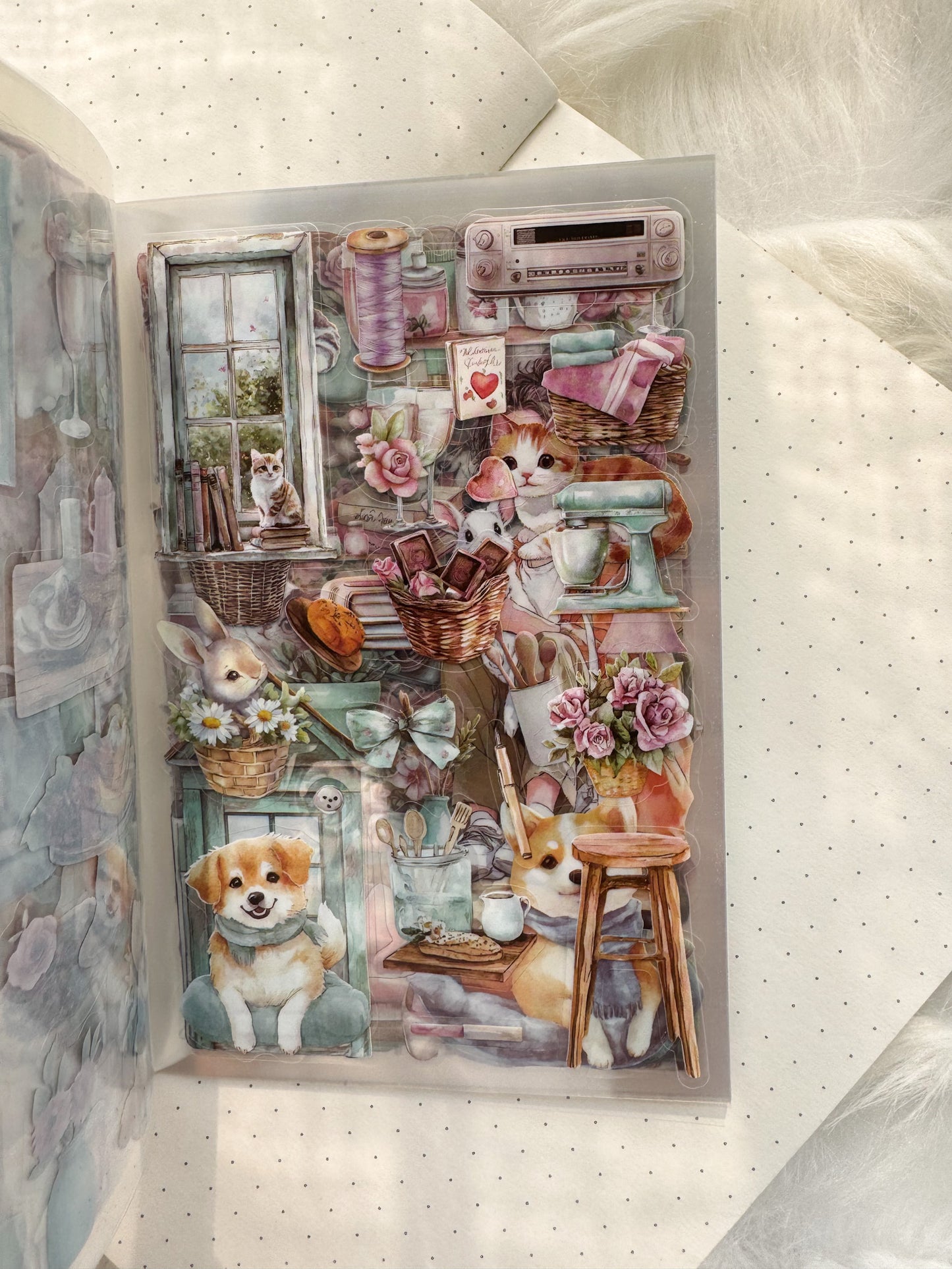 Bfmcl404 Mint Afternoon Time Sticker Transparent Book | Over 300 Stickers - 20 Sheets