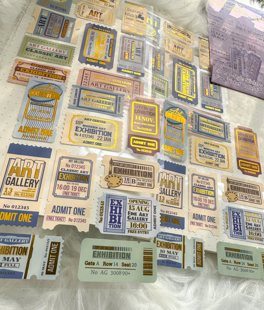 Xmtz2937 - 4 Stamp Sticker Sheet Paper Sticker Foiled | 4 Sheet