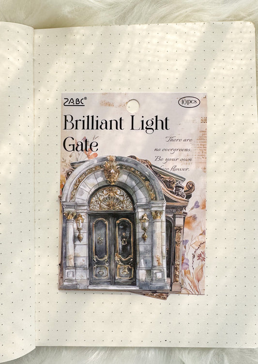 Ljml606 Gate Paper Sticker Vintage Gates | 10 pcs