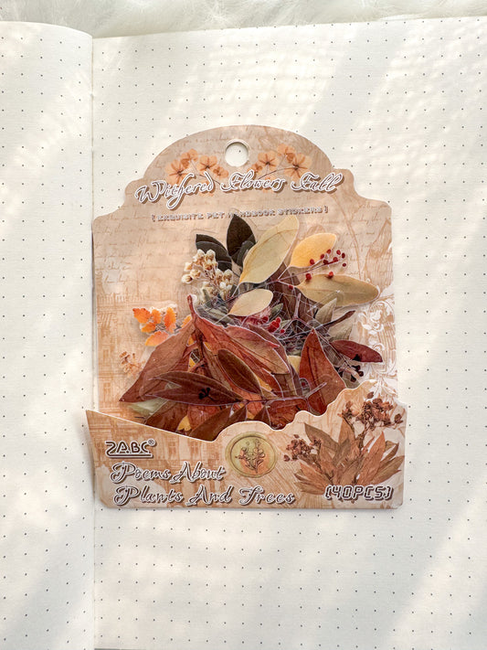 Cmsx603 Flower Seal Quotes Transparent Stickers | 40 Pcs