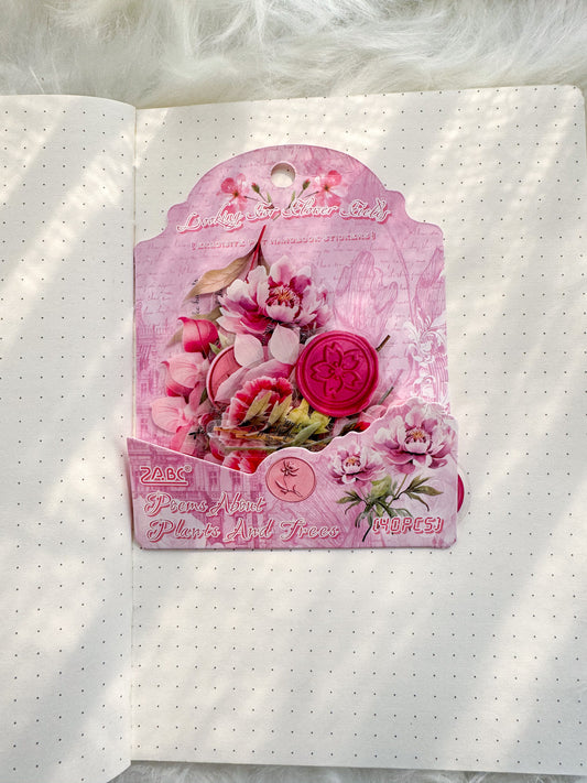 Cmsx604 Flower Seal Quotes Transparent Stickers | 40 Pcs