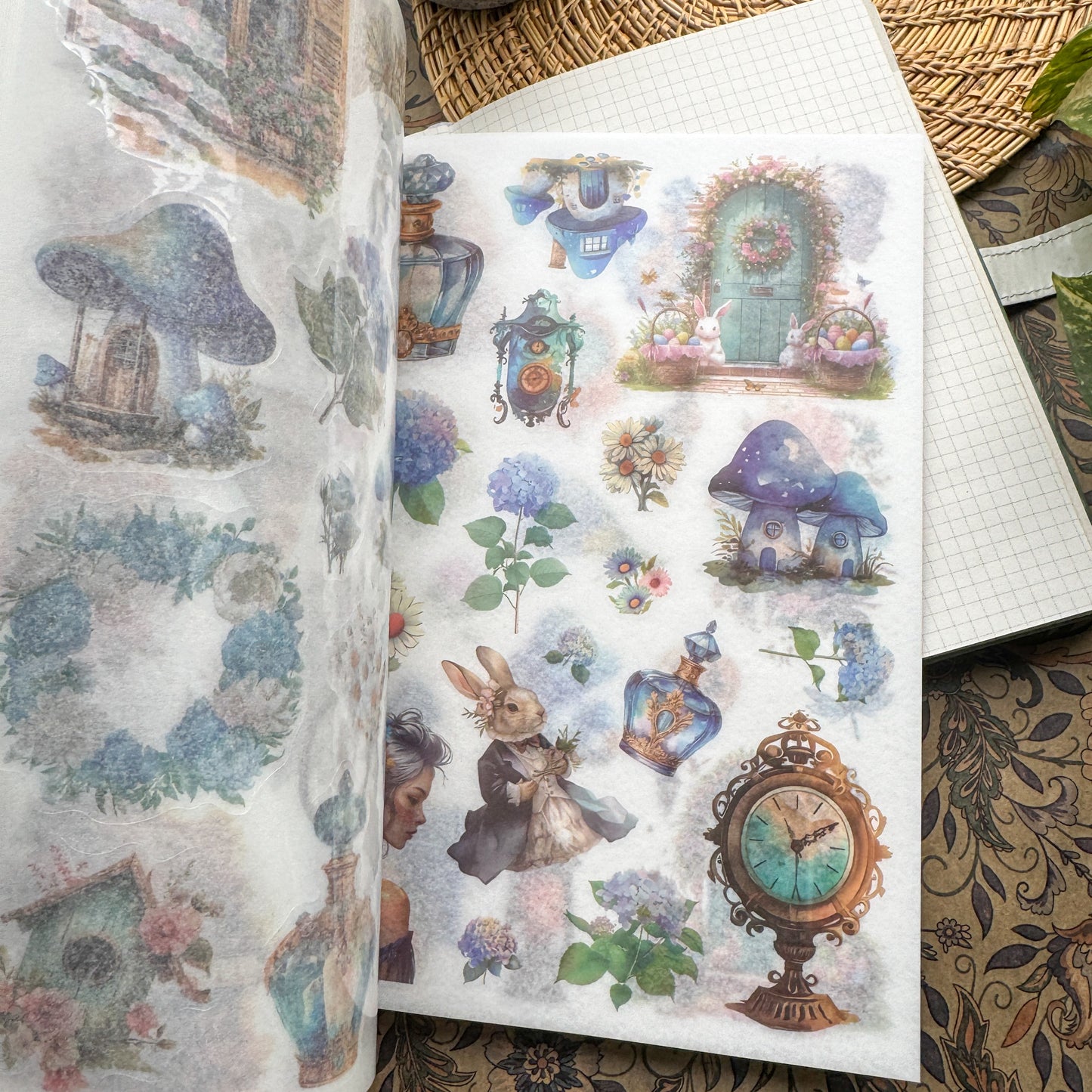 JMHH403 - sticker book old dream return series retro film cutting DIY hand book material creative sticker Book
