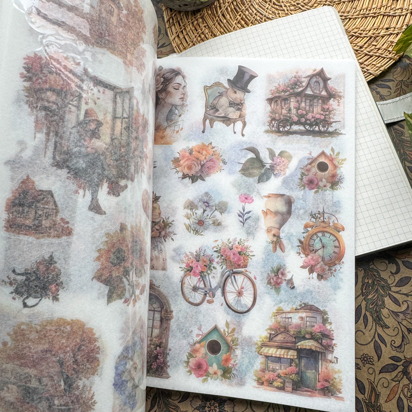 JMHH403 - sticker book old dream return series retro film cutting DIY hand book material creative sticker Book
