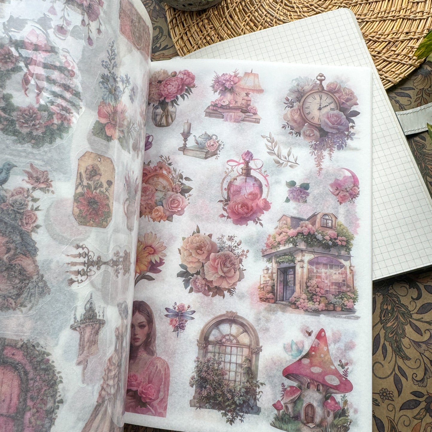JMHH403 - sticker book old dream return series retro film cutting DIY hand book material creative sticker Book