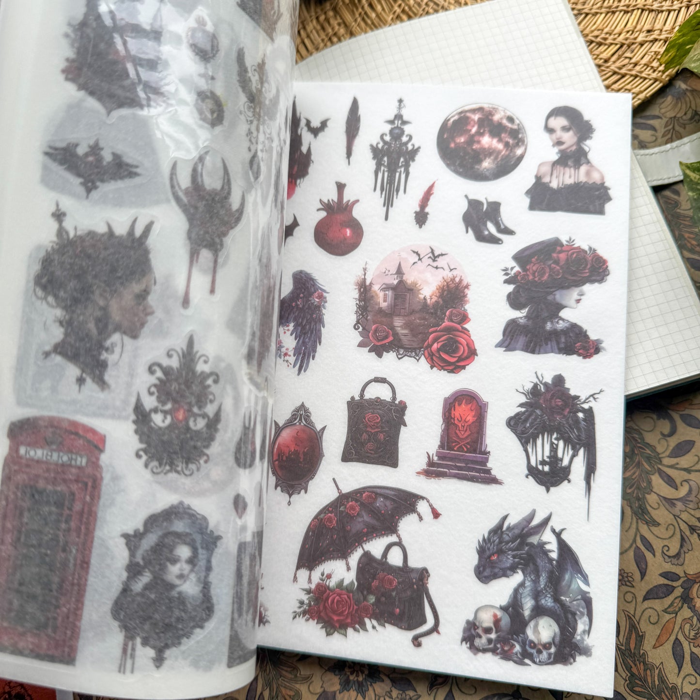 JMHH402 - sticker book old dream return series retro film cutting DIY hand book material creative sticker book