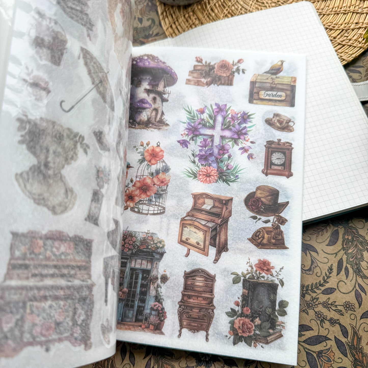 JMHH401 - sticker book old dream return series retro film cutting DIY hand book material creative sticker book