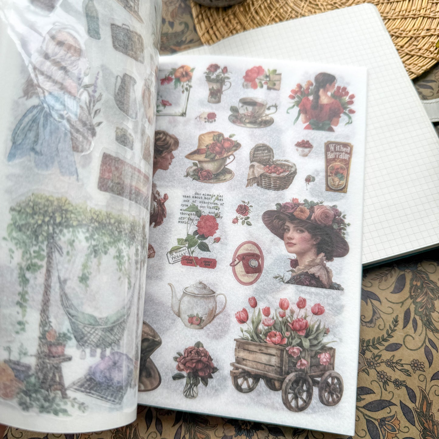 JMHH401 - sticker book old dream return series retro film cutting DIY hand book material creative sticker book