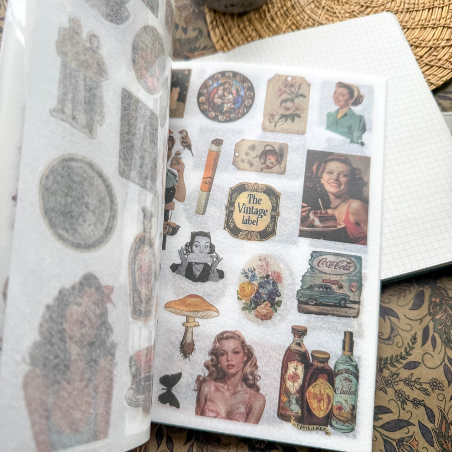 JMHH401 - sticker book old dream return series retro film cutting DIY hand book material creative sticker book