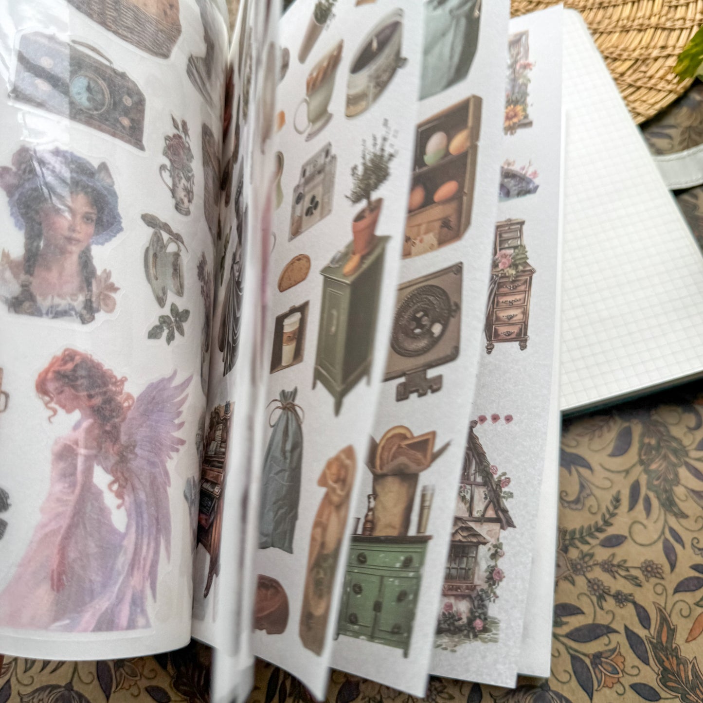 JMHH401 - sticker book old dream return series retro film cutting DIY hand book material creative sticker book
