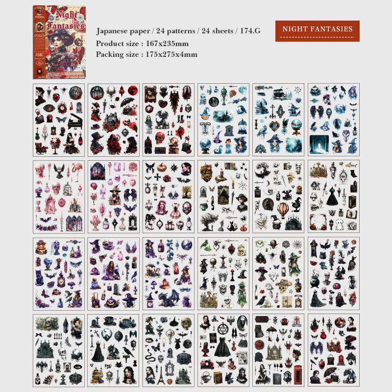 JMHH402 - sticker book old dream return series retro film cutting DIY hand book material creative sticker book