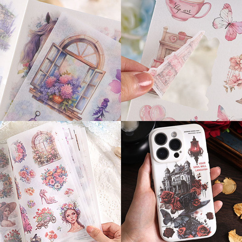JMHH402 - sticker book old dream return series retro film cutting DIY hand book material creative sticker book