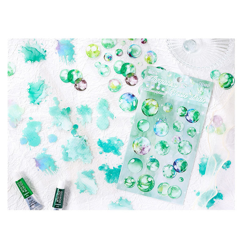 LLTX602 - pet stickers glass sugar heart series creative cut film stickers handbook material stickers 4 pieces