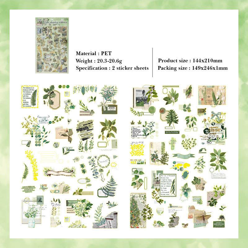 LNHB601 - flat posting paper fleeting pictorial series retro cutting film stamping hand account creative sticker diy