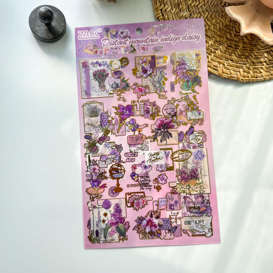 LNHB605 - flat posting paper fleeting pictorial series retro cutting film stamping hand account creative sticker diy