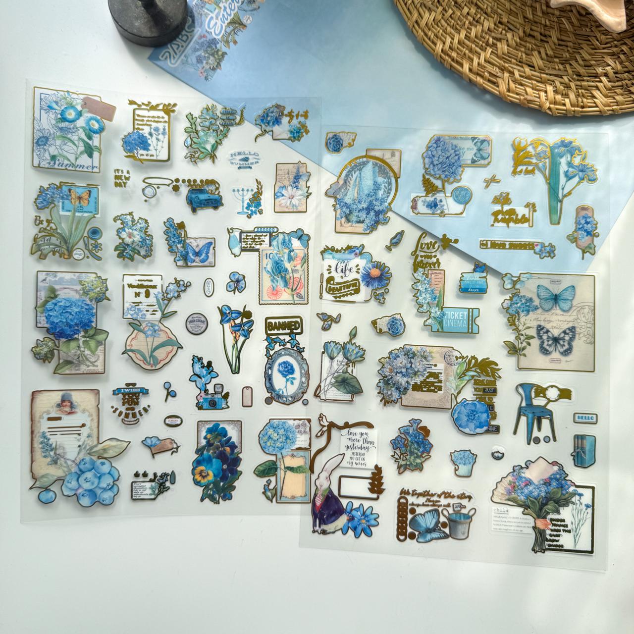LNHB606 - flat posting paper fleeting pictorial series retro cutting film stamping hand account creative sticker diy