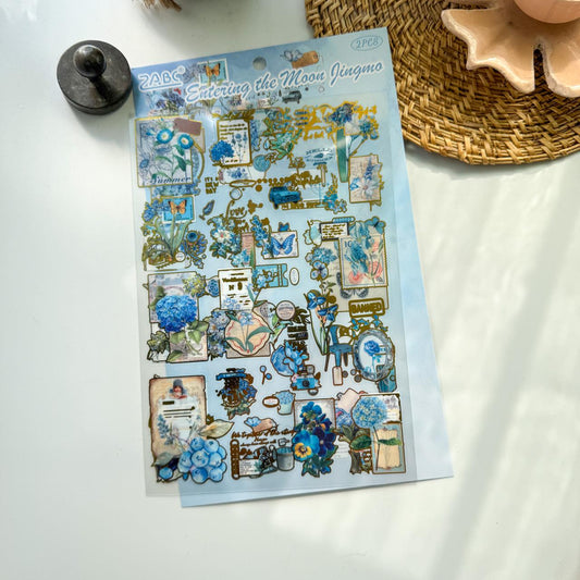 LNHB606 - flat posting paper fleeting pictorial series retro cutting film stamping hand account creative sticker diy