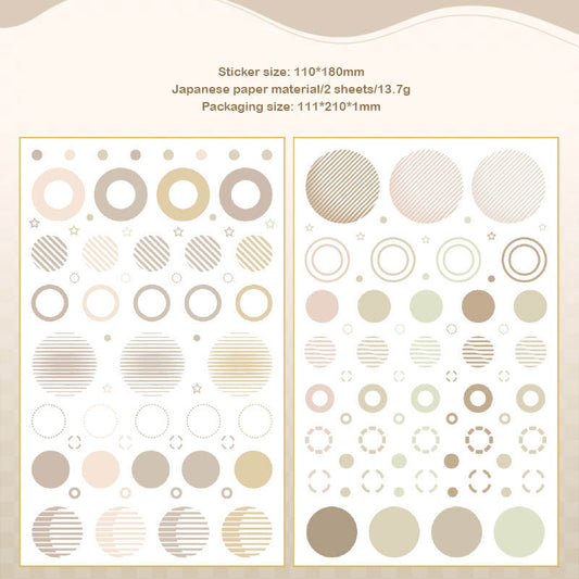 MDYQ601 - Translucent Round Dot stickers | 2 Sheets