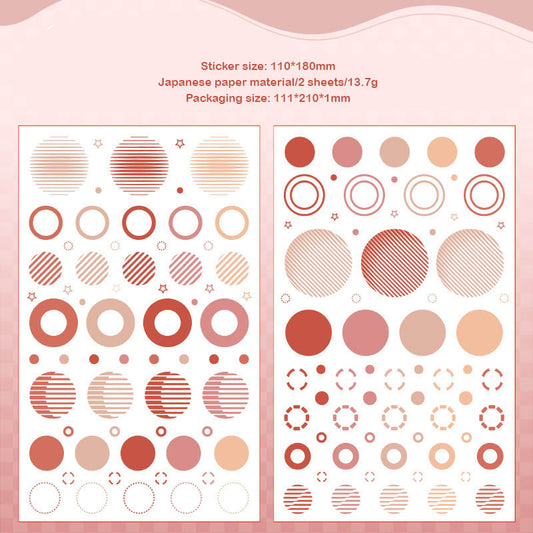 MDYQ602 - Translucent Round Dot stickers | 2 Sheets