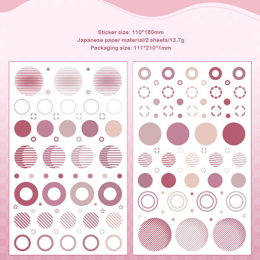 MDYQ604 - Translucent Round Dot stickers | 2 Sheets