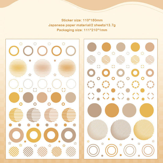 MDYQ605 - Translucent Round Dot stickers | 2 Sheets