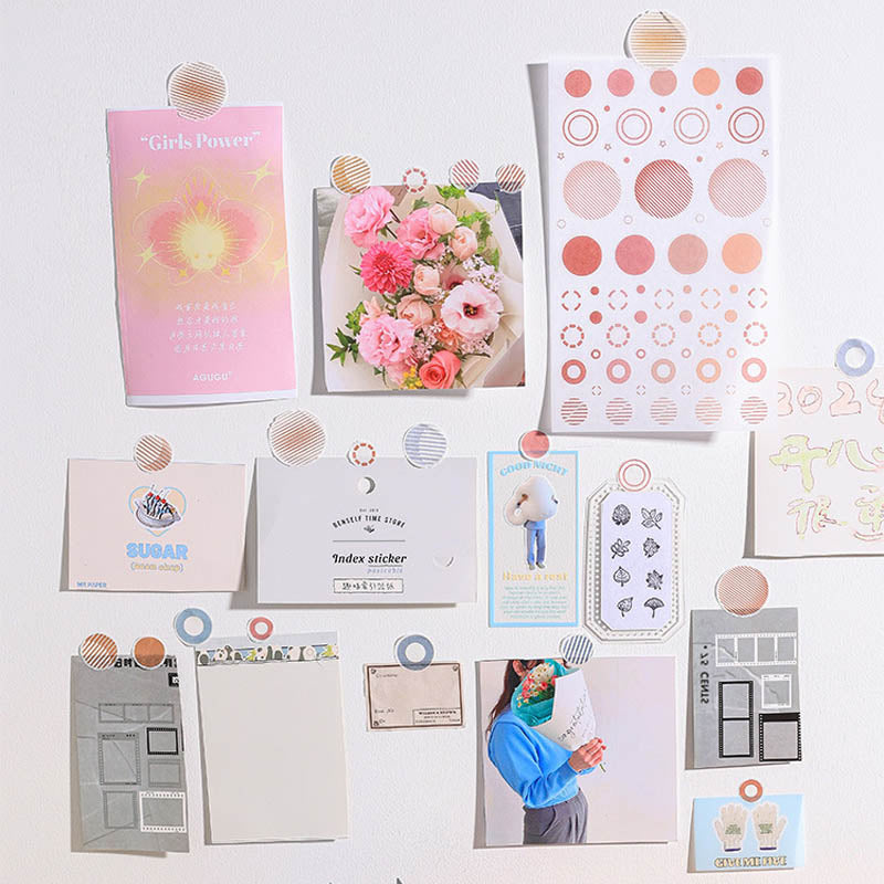 MDYQ605 - Translucent Round Dot stickers | 2 Sheets