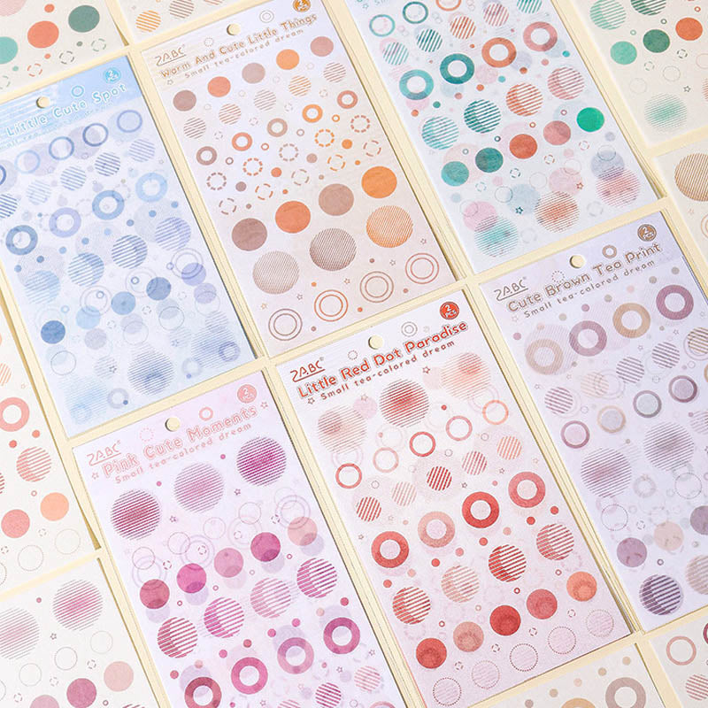 MDYQ605 - Translucent Round Dot stickers | 2 Sheets