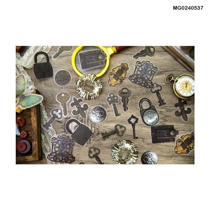 MG0240537 Retro Industrial Town Sticker Cutout 30Pc