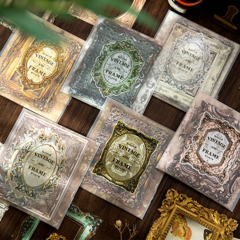 MG0240545 Vintage Frame Paper Cutout 80*100Mm 10Pc