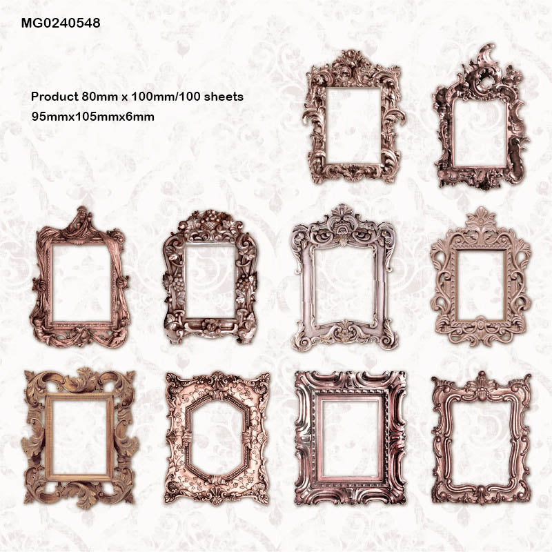 MG0240548 Vintage Frame Paper Cutout 80*100Mm 10Pc