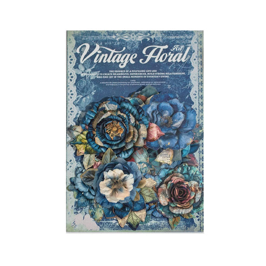 MG024-0953-Yan Ji stickers retro floral series retro flower notebook decoration material 20 pieces into 6 types