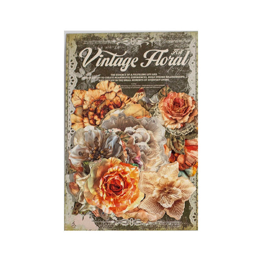 MG024-0956-Yan Ji stickers retro floral series retro flower notebook decoration material 20 pieces into 6 types