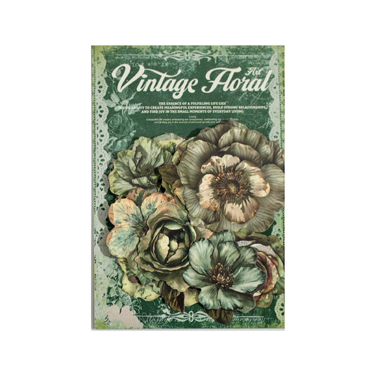 MG024-0958-Yan Ji stickers retro floral series retro flower notebook decoration material 20 pieces into 6 types