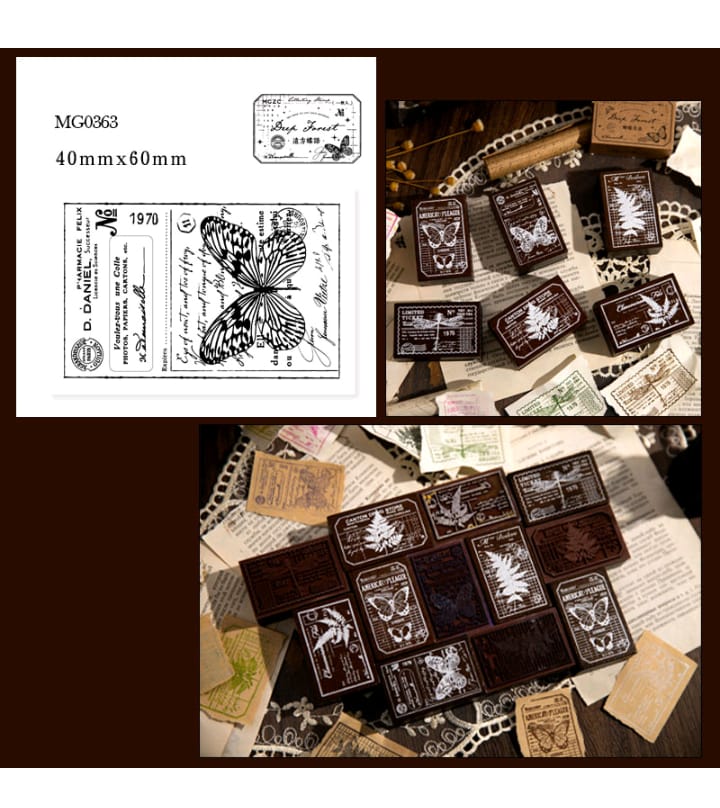 MG0363 VINTAGE COLLECTION WOODEN STAMP 40X60MM