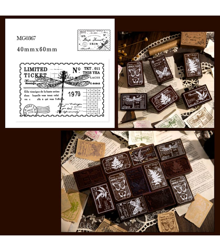 MG0367 VINTAGE COLLECTION WOODEN STAMP 40X60MM