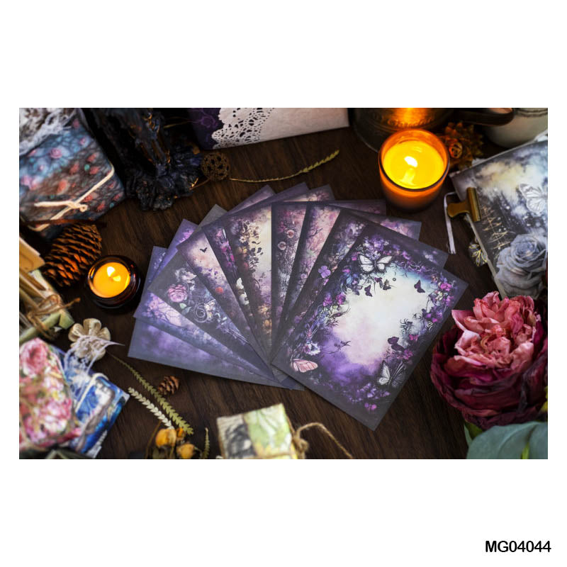 Mg04044 Dark Vintage Paper Sheets 95*140Mm 30Pc